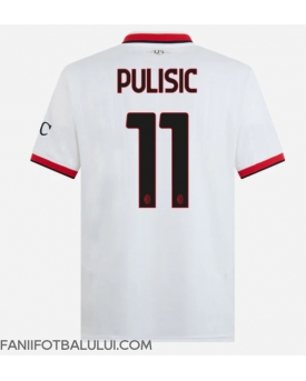AC Milan Christian Pulisic #11 Tricou Fotbal Replică 2024-25 Barbati Deplasare